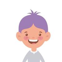 Student boy smiling on white background vector