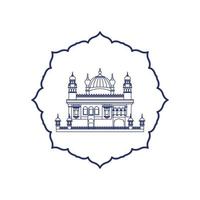 Edification of Amritsar golden temple vector