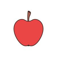 icono aislado manzana roja vector