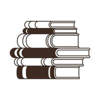 Stack of books on white background vector