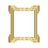 Modern gold frame design vector