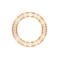 Modern circle frame gold design vector