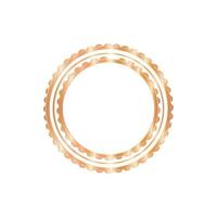 Modern circle frame gold design vector