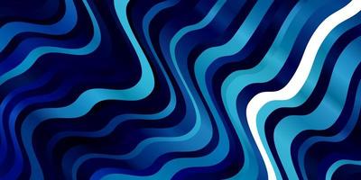 Dark BLUE pattern with curves. vector