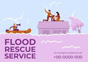 Flood rescue service vector