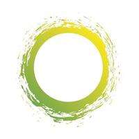 marco de círculo moderno verde y splash vector