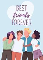 Best friends forever poster vector