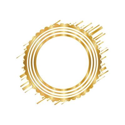 Modern circle frame gold design