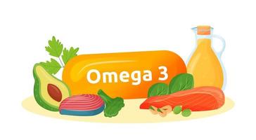 Omega 3 food sources vector