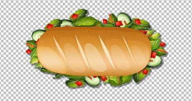 Sandwich on transparent background vector