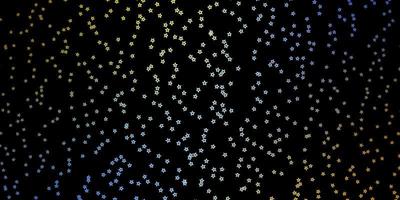 Dark Blue, Yellow pattern with abstract stars. vector