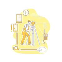 Surveyor thin line design vector