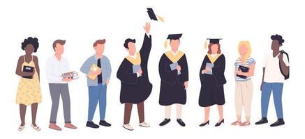 College graduates and freshman students vector