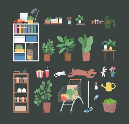 Household objects set