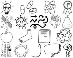 Set of item and symbol hand drawn doodle vector