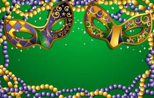 Mask and Beads Background vector