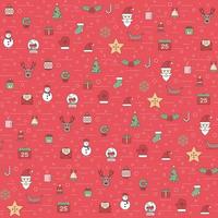 Winter holiday pattern with christmas ornaments vector