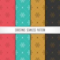 Winter holiday patterns with snowflake and tree vector