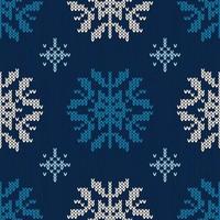 Christmas snowflake knitted pattern vector