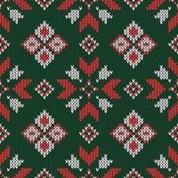 Christmas knitted pattern vector