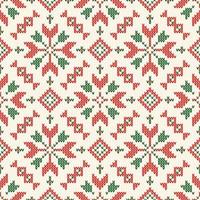 Christmas knitted pattern vector