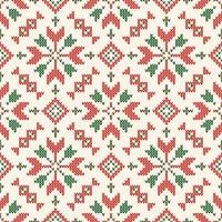 Christmas knitted pattern vector