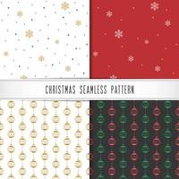 Winter holiday pattern with snowflakes and ornaments vector