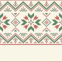 Christmas knitted pattern vector