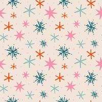 Winter seamless pattern with snowflakes vector