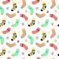 Hand drawn socks pattern vector