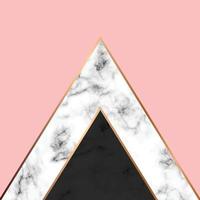 Vector marble texture design with golden geometric lines