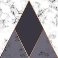 Marble texture design with golden geometric lines vector