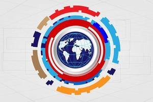 Digital global technology concept, abstract background vector