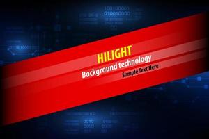 Big diagonal banner on technology background vector