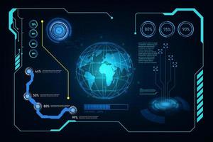 Abstract futuristic tech screen background vector