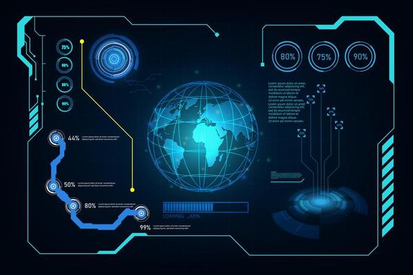 Abstract futuristic tech screen background