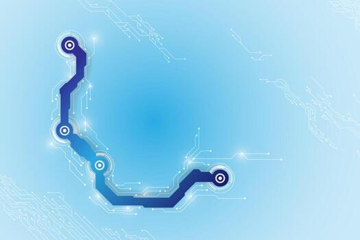 Abstract technological background concept with various technology elements. illustration Vector