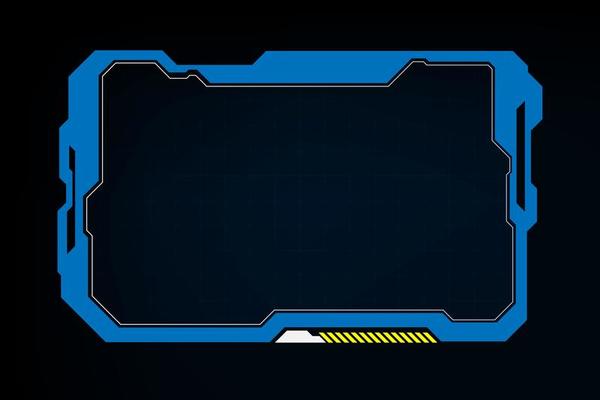 abstract tech sci fi hologram frame template design background