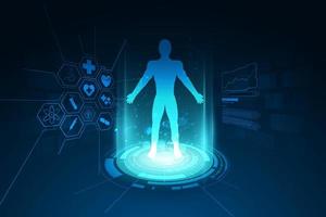 Medical human body diagnostics background vector