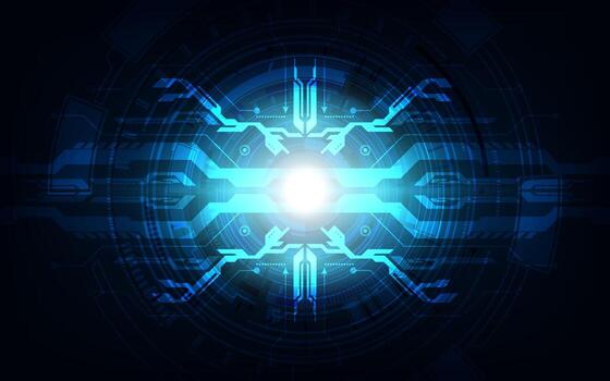 Abstract technological background concept with various technology elements. illustration Vector