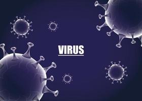 Coronavirus scientific purple banner background vector