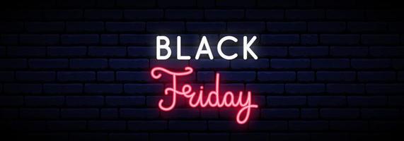 Black Friday Sale neon sign. vector