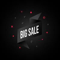 Big sale geometric advertising banner design. vector