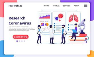 Pulmonology concept, doctors check human lungs for infections vector