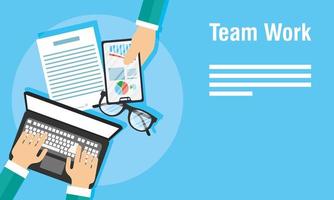 Teamwork template banner vector