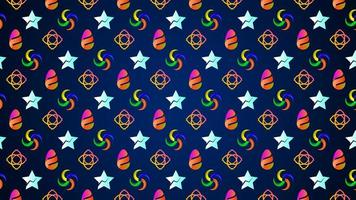 Pattern of abstract various colorful shapes vector