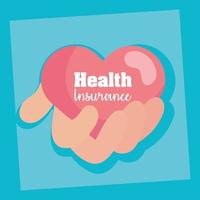 Health insurance service concept composition vector