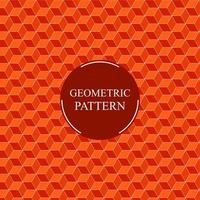 Abstract 3d orange cubes pattern vector