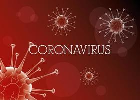 Coronavirus scientific red banner vector