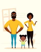 Happy family at home vector